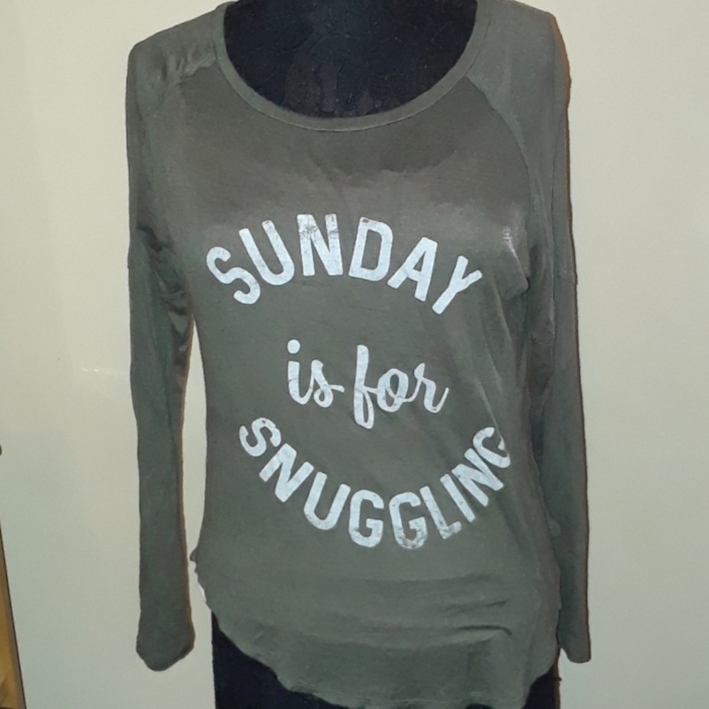 "Sunday is for snuggling" Long sleeve